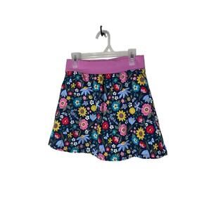 Frugi Skort Girls Size 9-10 Navy Floral‎ Pink A-Line Skater Organic Cotton